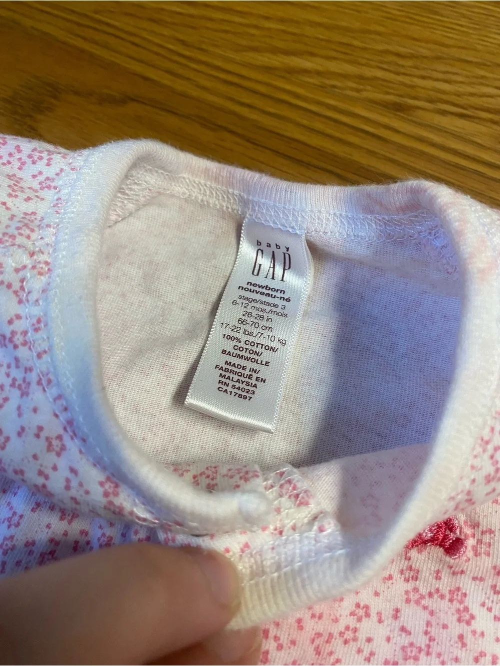 Y2K GAP Pink & White Floral Button-Front Kids Top